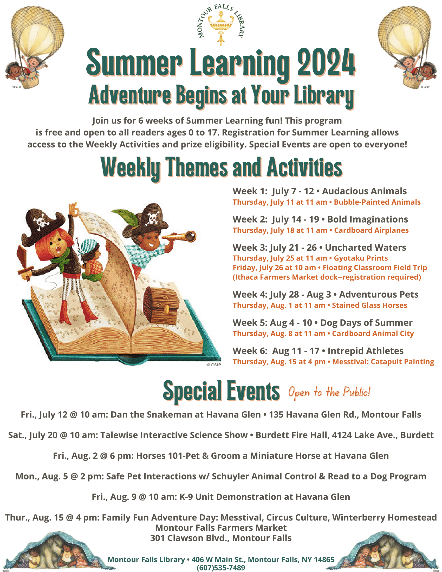 Summer Learning Program Montour Falls Memorial Library